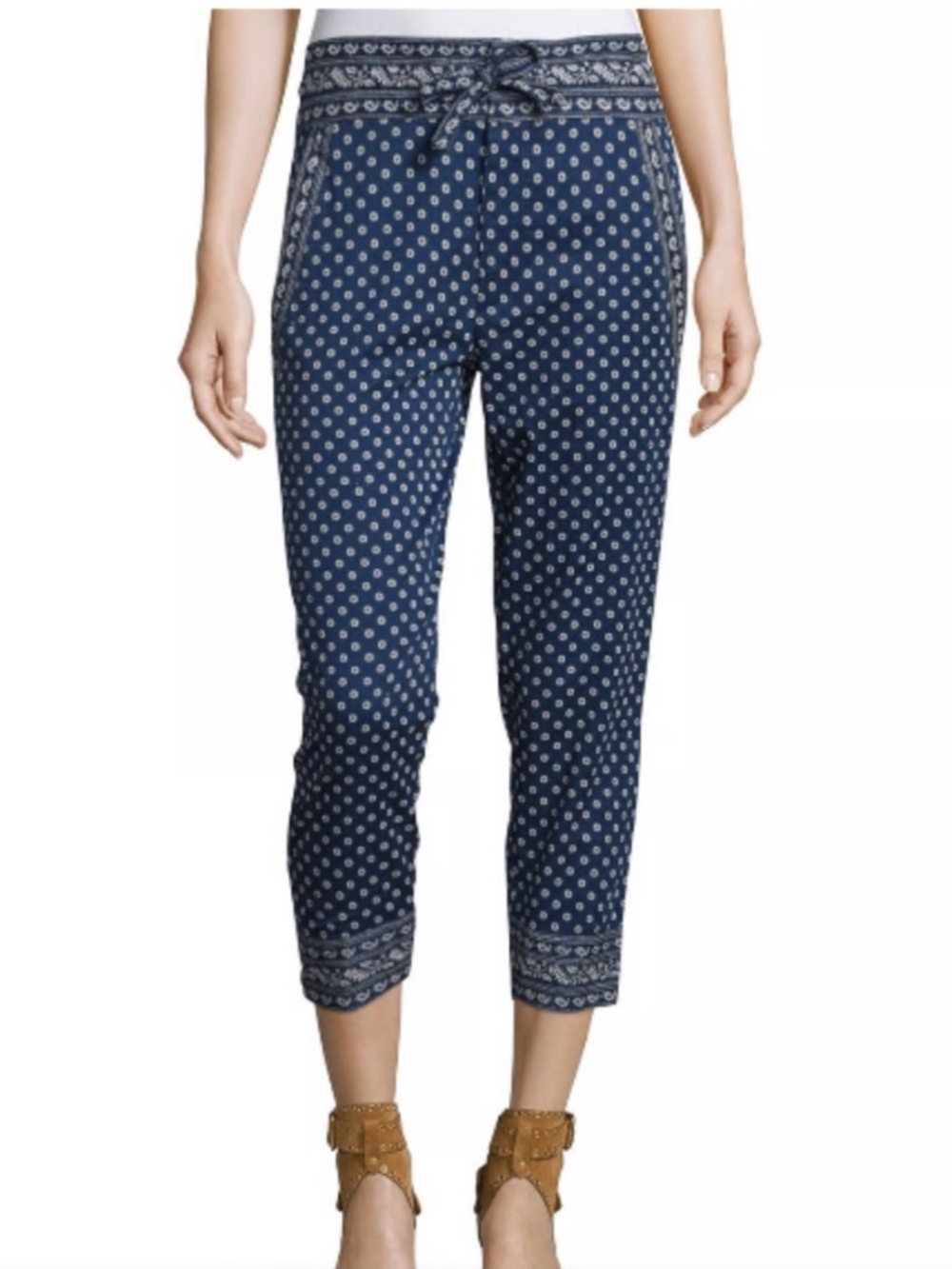 Isabel Marant Loli Boho-Print Cotton Pants EUR 44